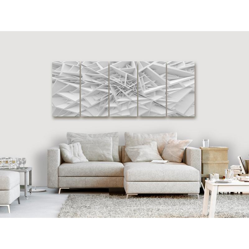 92,90 € Canvas Print - Complicated Geometry (5 Parts) Narrow
