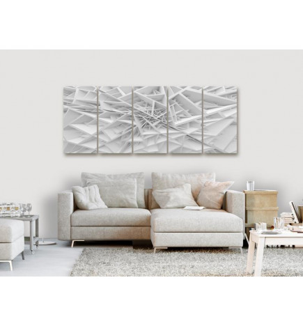 Canvas Print - Complicated Geometry (5 Parts) Narrow