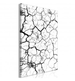 Schilderij - Cracked Earth (1 Part) Vertical