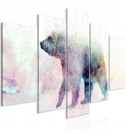 Schilderij - Lonely Bear (5 Parts) Wide