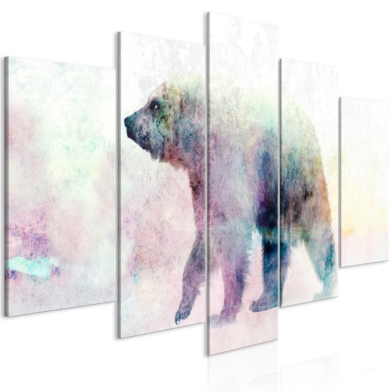 70,90 € Canvas Print - Lonely Bear (5 Parts) Wide