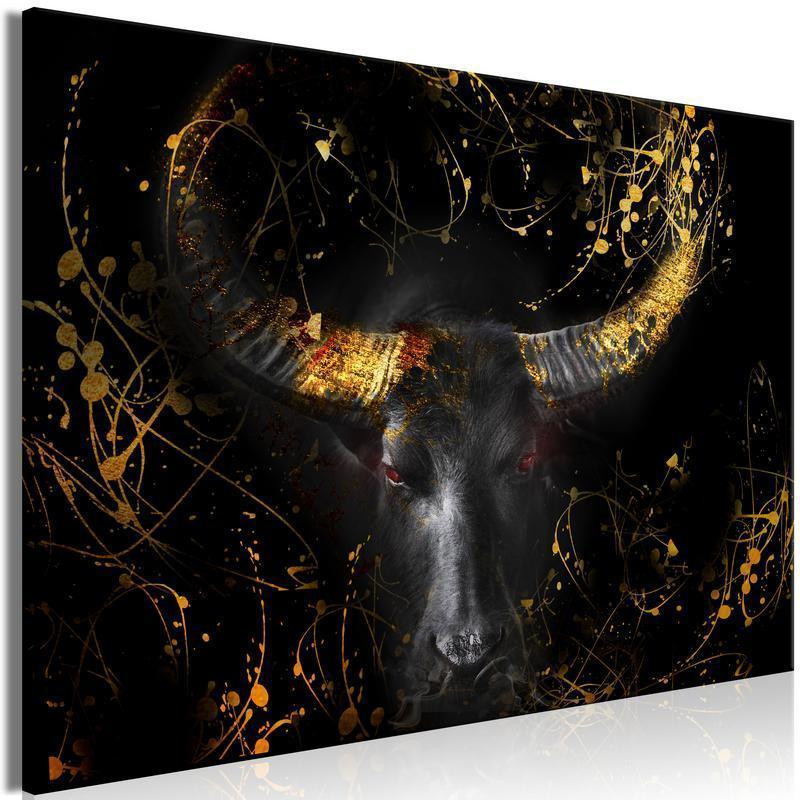 31,90 € Leinwandbild - Enraged Bull (1 Part) Vertical - Third Variant