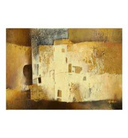 Fotomurale adesivo muro rustico giallo varie misure ARREDALACASA