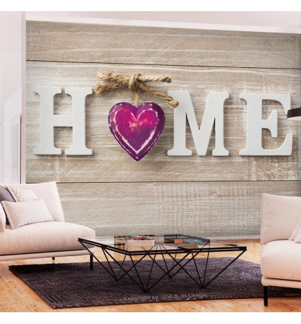 Wall Mural - Home Heart (Violet)