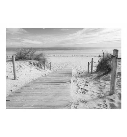 Selbstklebende Fototapete - Am Strand - Schwarz und Weiß