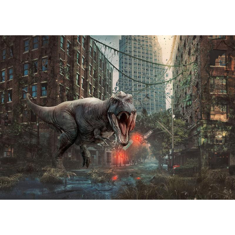 34,00 € Wall Mural - Dinosaur in the City