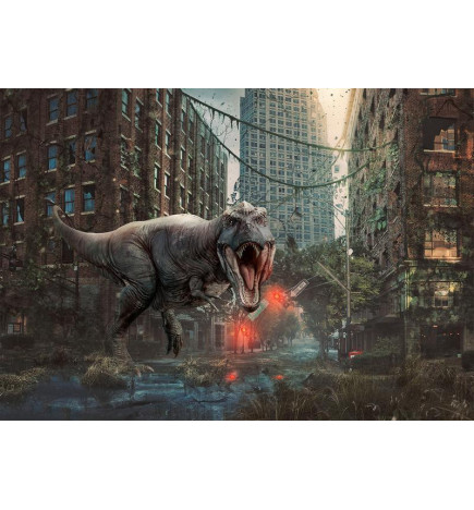 Fotobehang - Dinosaur in the City