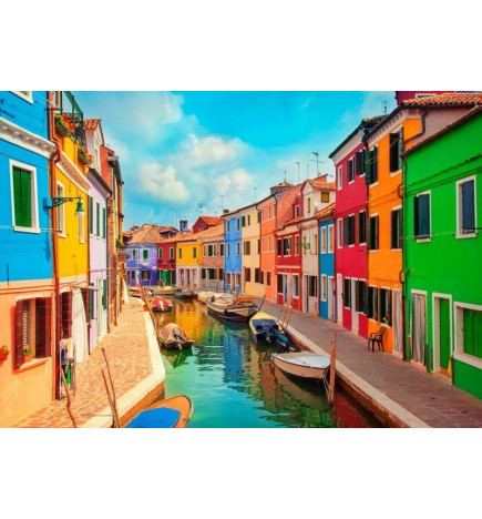 Fotobehang - Colorful Canal in Burano