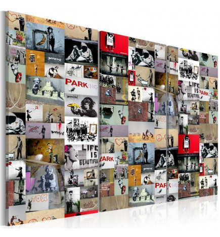 61,90 € Canvas Print - Art of Collage: Banksy III
