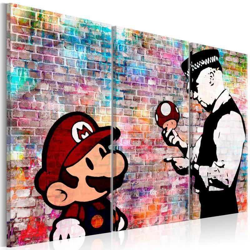 61,90 € Leinwandbild - Rainbow Brick (Banksy)