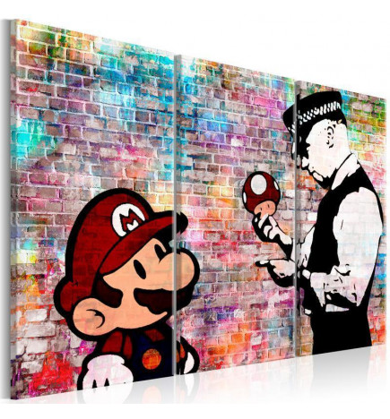 61,90 € Schilderij - Rainbow Brick (Banksy)