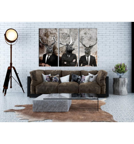 61,90 € Canvas Print - Deer in Suits I