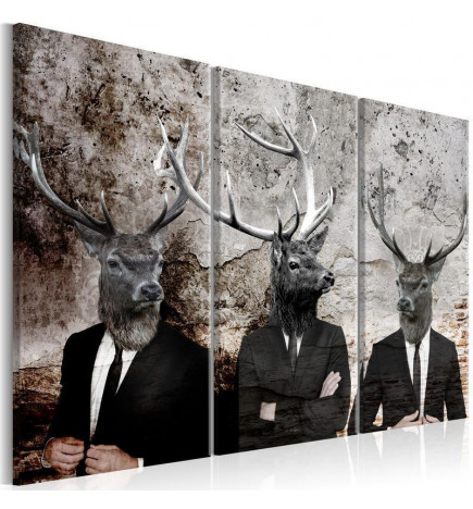 Schilderij - Deer in Suits I