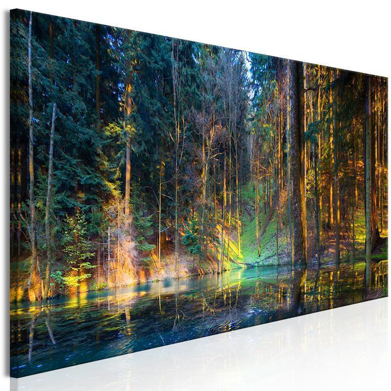 82,90 € Canvas Print - Pond in the Forest (1 Part) Narrow