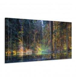 Canvas Print - Pond in the Forest (1 Part) Narrow