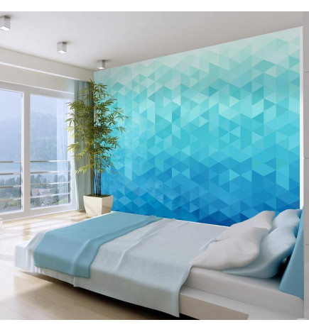 Wall Mural - Azure pixel