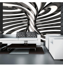 Wall Mural - Black and white swirl