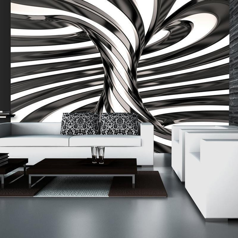 34,00 € Wall Mural - Black and white swirl