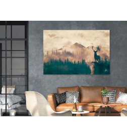 31,90 € Canvas Print - Proud Deer (1 Part) Wide