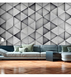Wall Mural - Grey Triangles