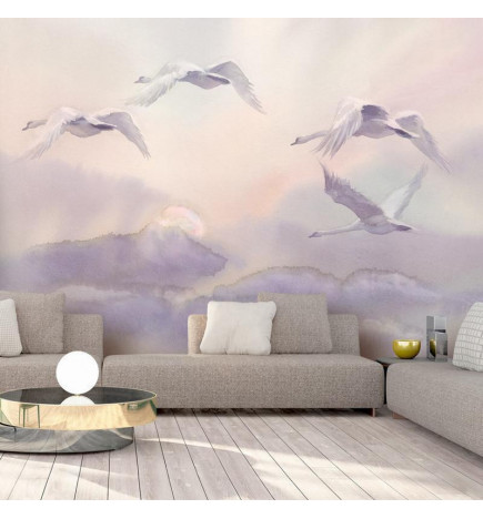 Wall Mural - Flying Swans