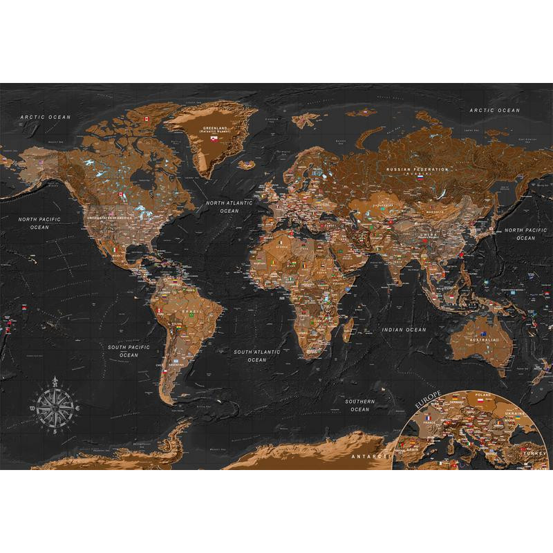 34,00 € Fototapetas - World: Stylish Map