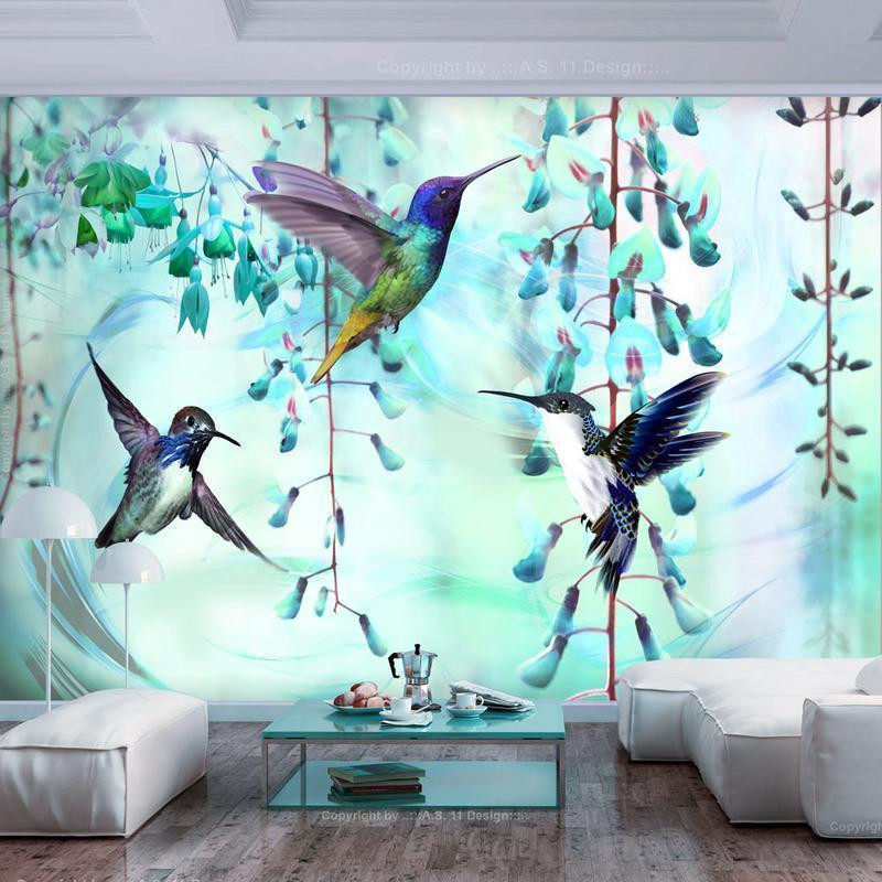 34,00 € Wall Mural - Flying Hummingbirds (Green)