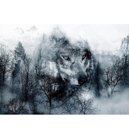 Fototapetti - Mountain Predator (Black and White)