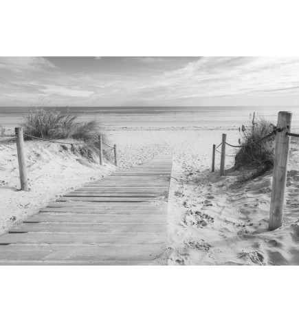 Fotomural - On the beach - black and white