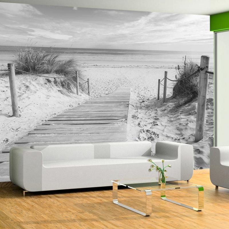 34,00 € Fototapete - On the beach - black and white
