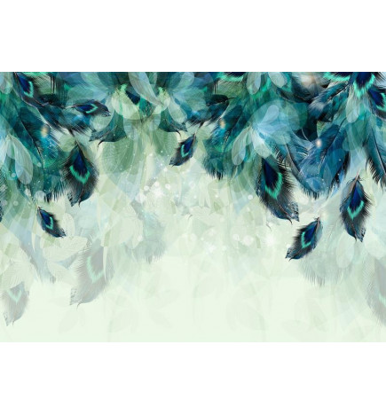 Fotobehang - Emerald Feathers