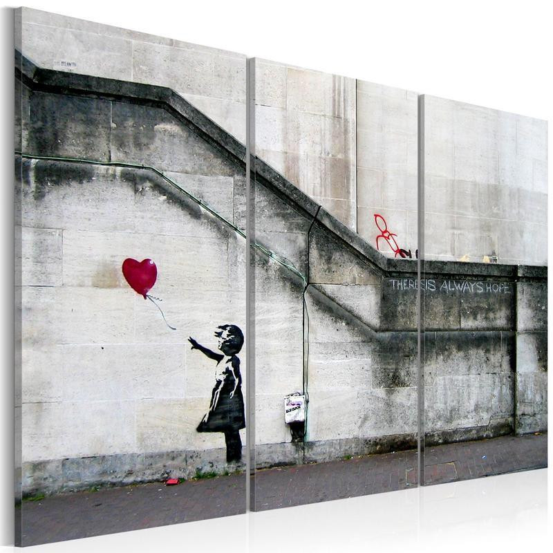 61,90 € Leinwandbild - Girl With a Balloon by Banksy