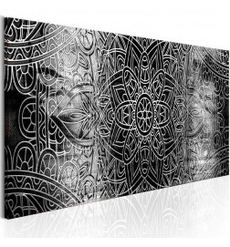 Canvas Print - Mandala: Grey Depths