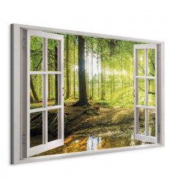 Leinwandbild - Window: View on Forest