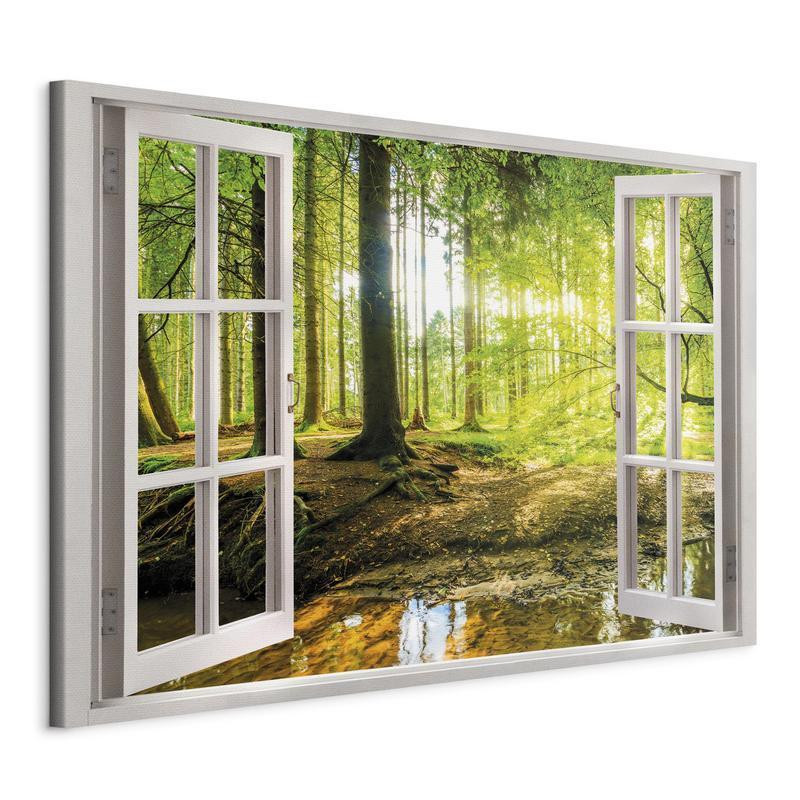 31,90 € Leinwandbild - Window: View on Forest