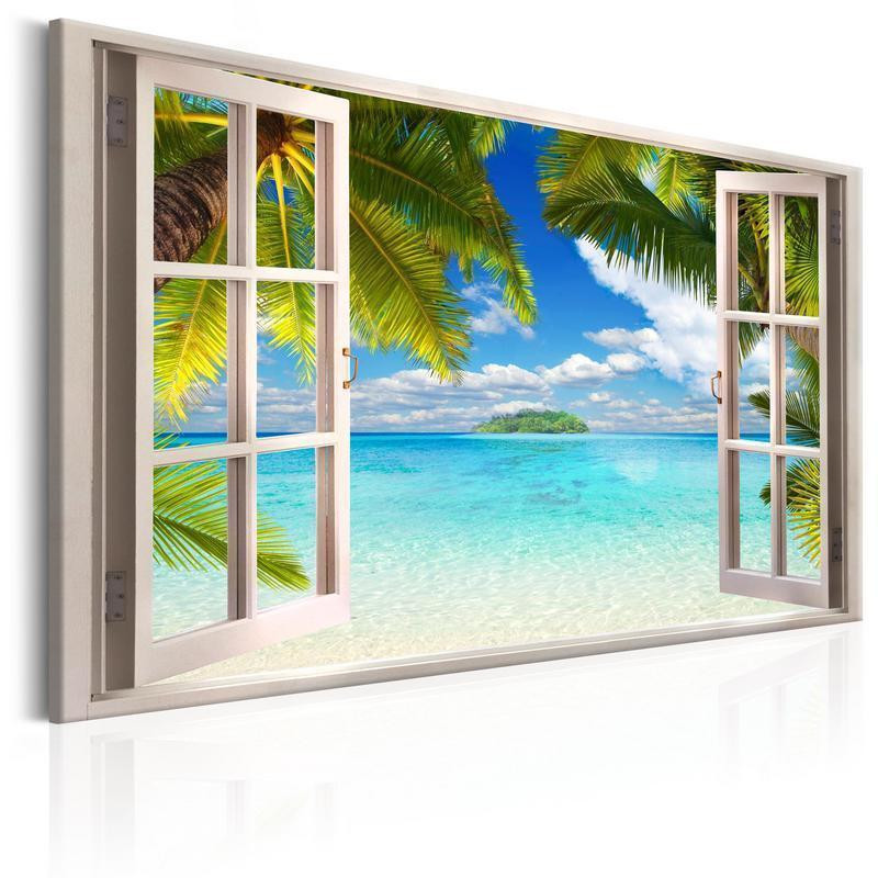 31,90 € Canvas Print - Window: Sea View