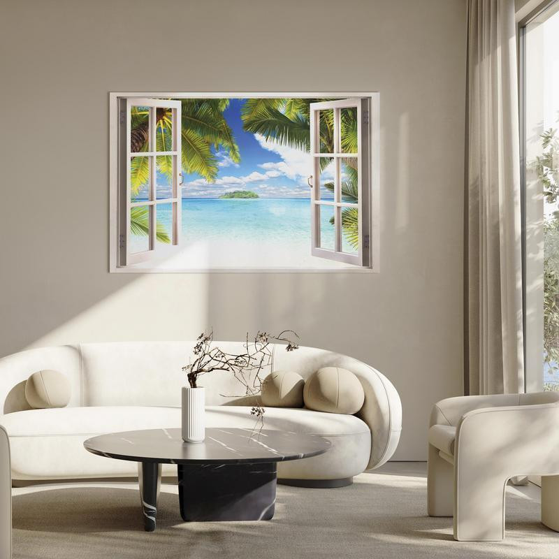 31,90 € Canvas Print - Window: Sea View