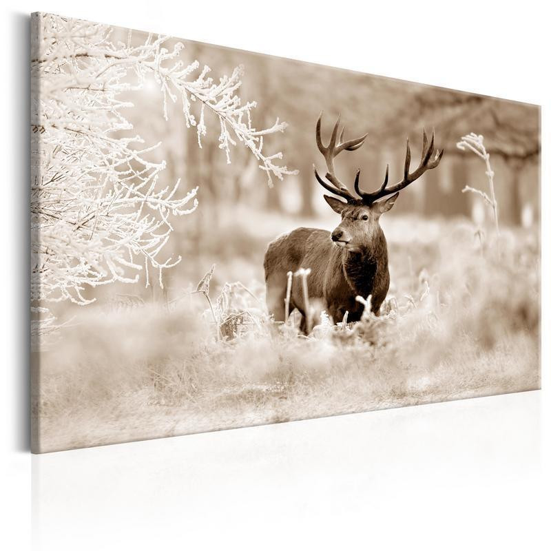 31,90 € Canvas Print - Deer in Sepia
