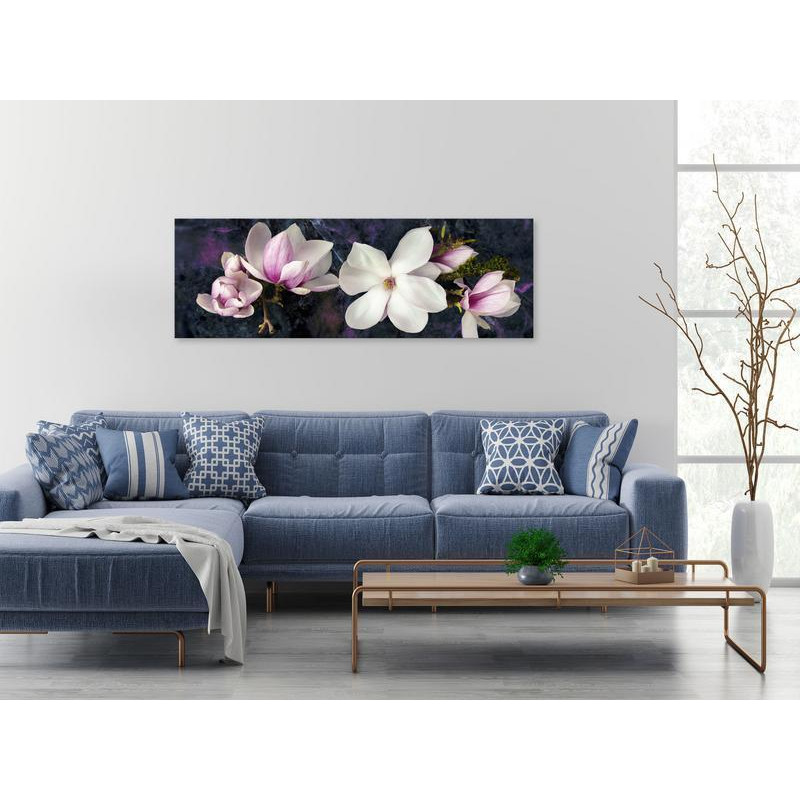 61,90 € Schilderij - Avant-Garde Magnolia (1 Part) Narrow Violet