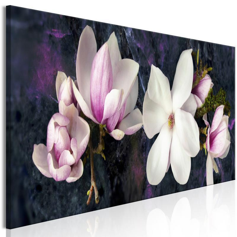 61,90 € Schilderij - Avant-Garde Magnolia (1 Part) Narrow Violet