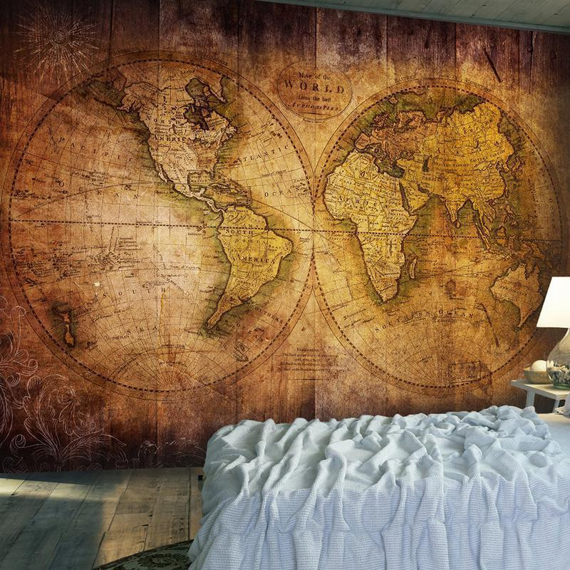 34,00 € Wall Mural - World on old map