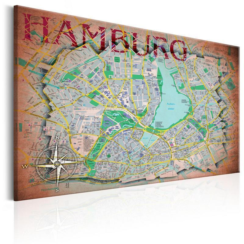 68,00 € Afbeelding op kurk - Hamburg