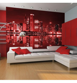 Wall Mural - Wine-colored Chicago