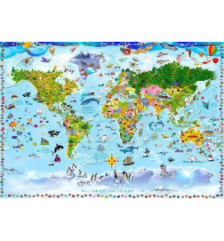 Fototapet - World Map for Kids