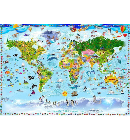 Foto tapete - World Map for Kids