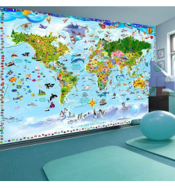 Fotobehang - World Map for Kids