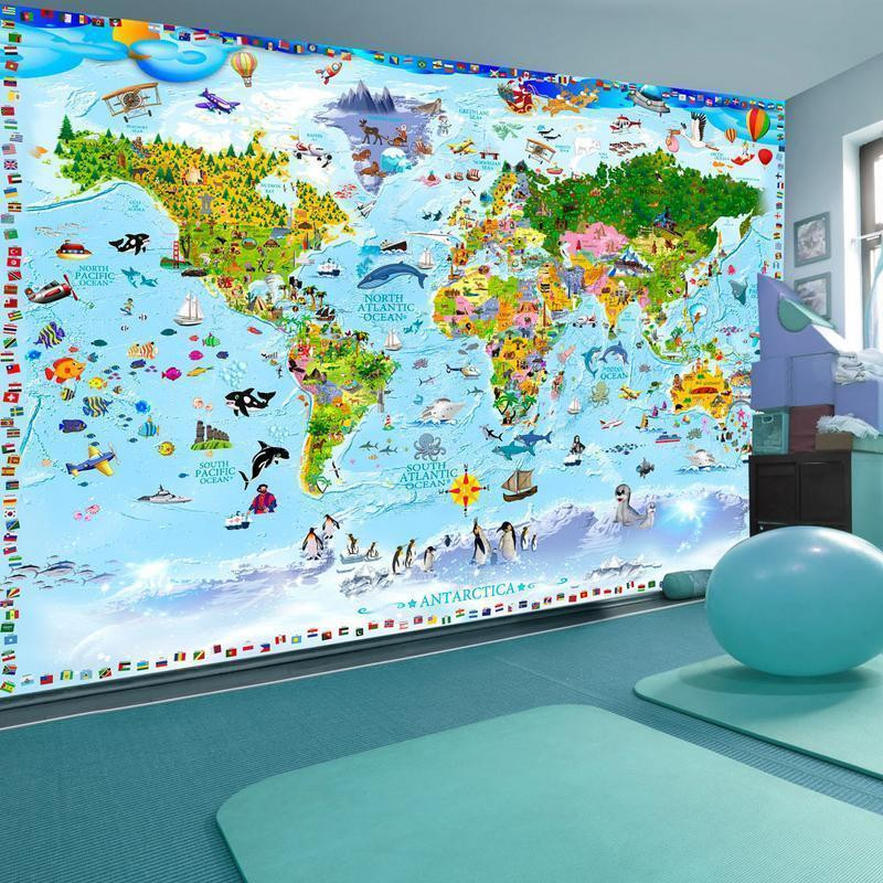 34,00 € Fototapet - World Map for Kids