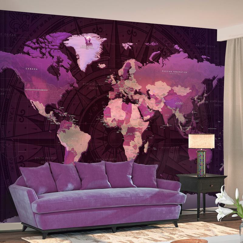 34,00 € Fototapet - Purple World Map