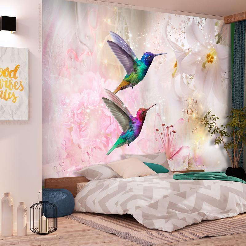 34,00 € Fototapete - Colourful Hummingbirds (Pink)