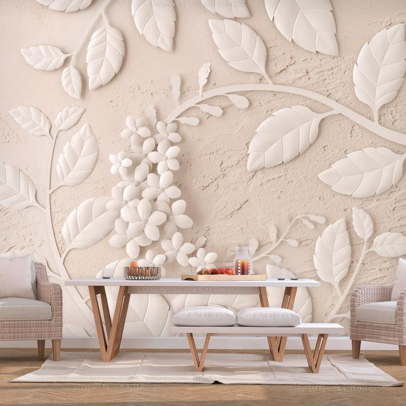 34,00 € Wall Mural - Paper Flowers (Beige)